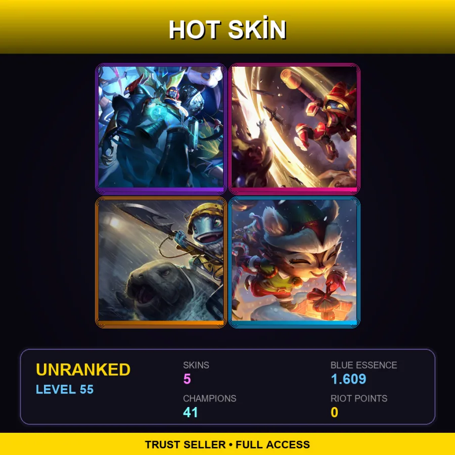 BR | Lv55 | Unranked | 5 Skin | 41 Champ