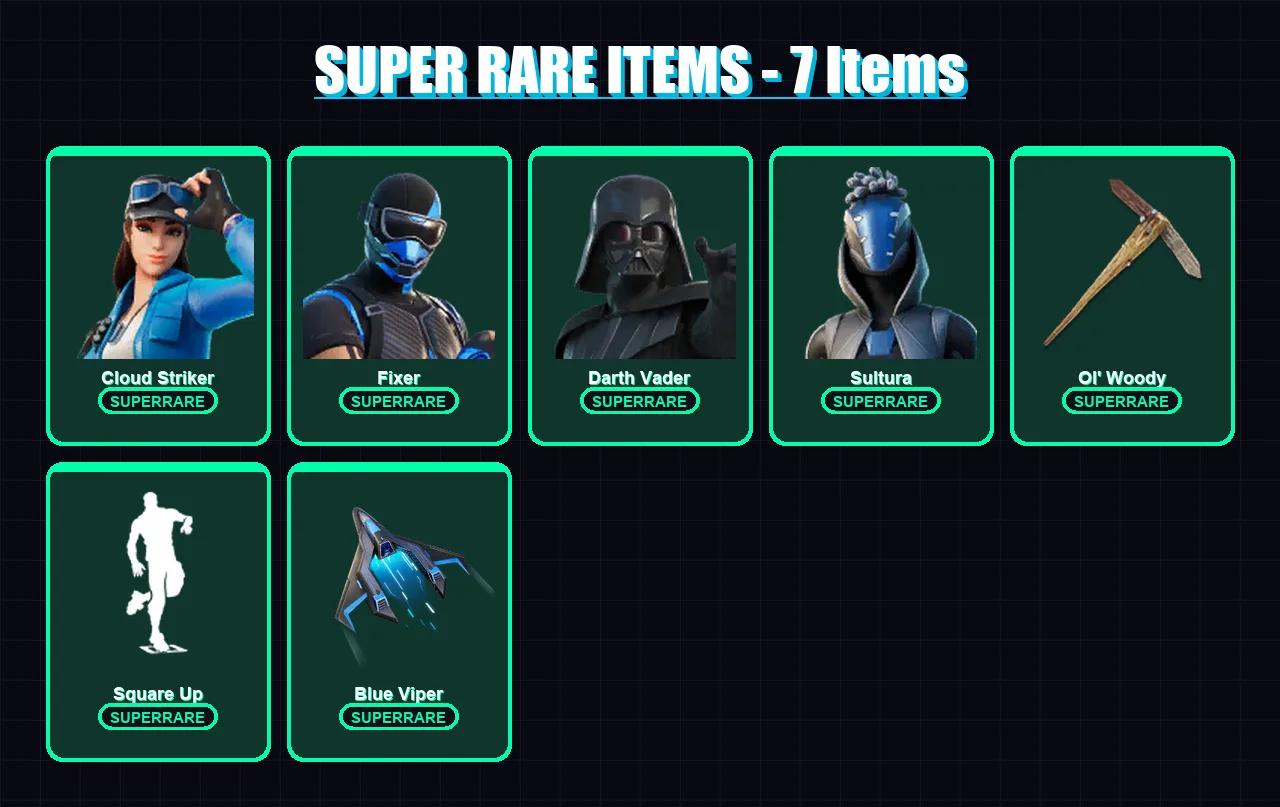 [PS4/PS5/XBOX/PC] | Cloud Striker | Fixer | Darth Vader | Sultura | Sorana | 163 skin | 150 pickaxe | 142 emote | 123 glider | Lv2473 — Fortnite account