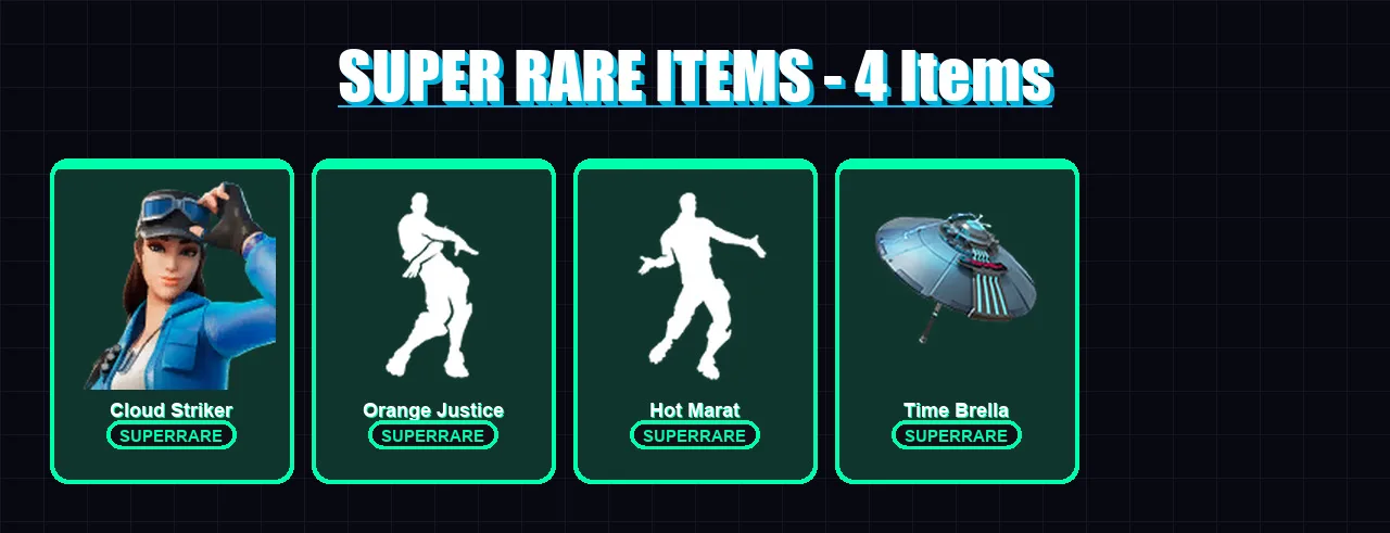 [PS4/PS5/XBOX/PC] | Cloud Striker | Drift | Carbide | Redline | Teknique | 18 skin | 43 pickaxe | 48 emote | 47 glider | Lv797
