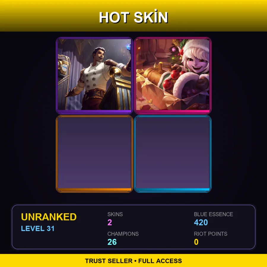 LAS | Lv31 | Unranked | 2 Skin | 26 Champ