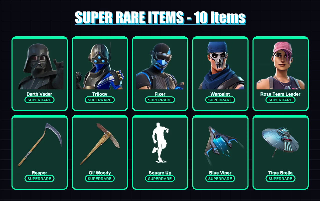 [PC/XBOX] | Darth Vader | Trilogy | Fixer | Warpaint | Rose Team Leader | 112 skin | 182 pickaxe | 138 emote | 145 glider | Lv2598