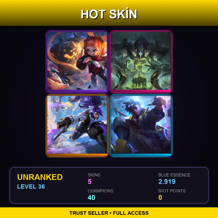 LAS | Lv36 | Unranked | 5 Skin | 40 Champ — Blackfrost Alistar