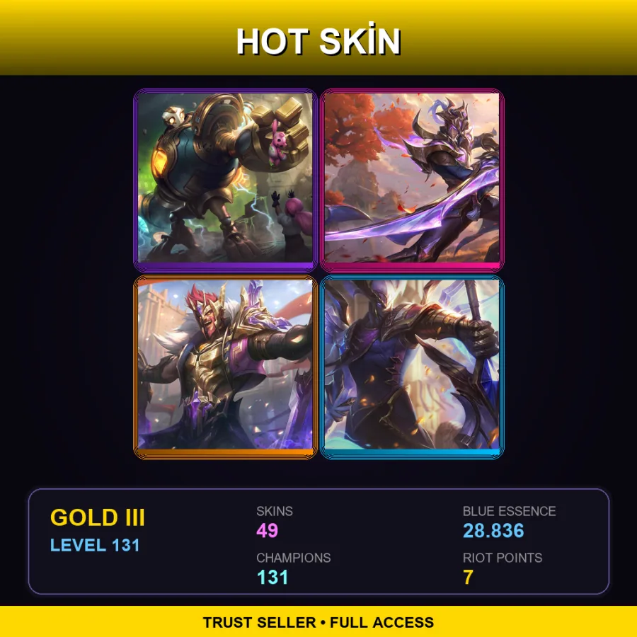 LAN | Lv131 | Gold III | 49 Skin | 131 Champ