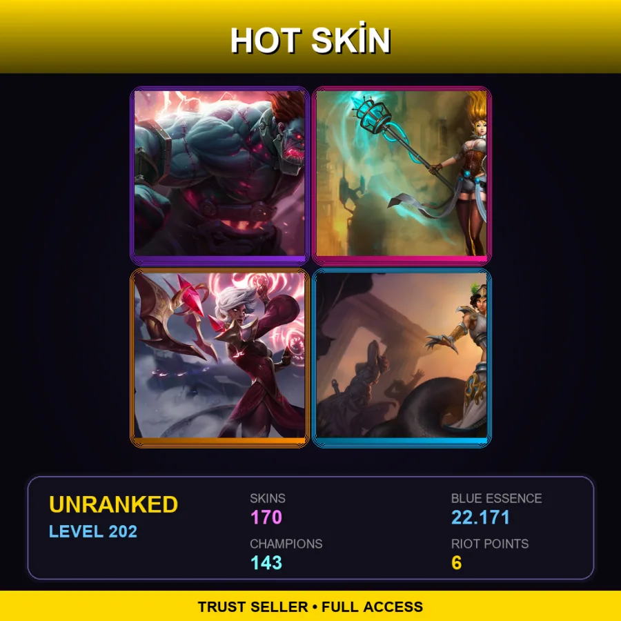 OCE | Lv202 | Unranked | 170 Skin | 143 Champ — Badger Teemo