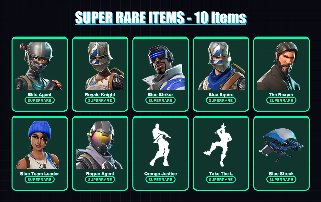 [PC/XBOX/PSN] | Elite Agent | Royale Knight | Blue Striker | Blue Squire | The Reaper | 28 skin | 13 pickaxe | 23 emote | 20 glider | Lv305 — Fortnite account