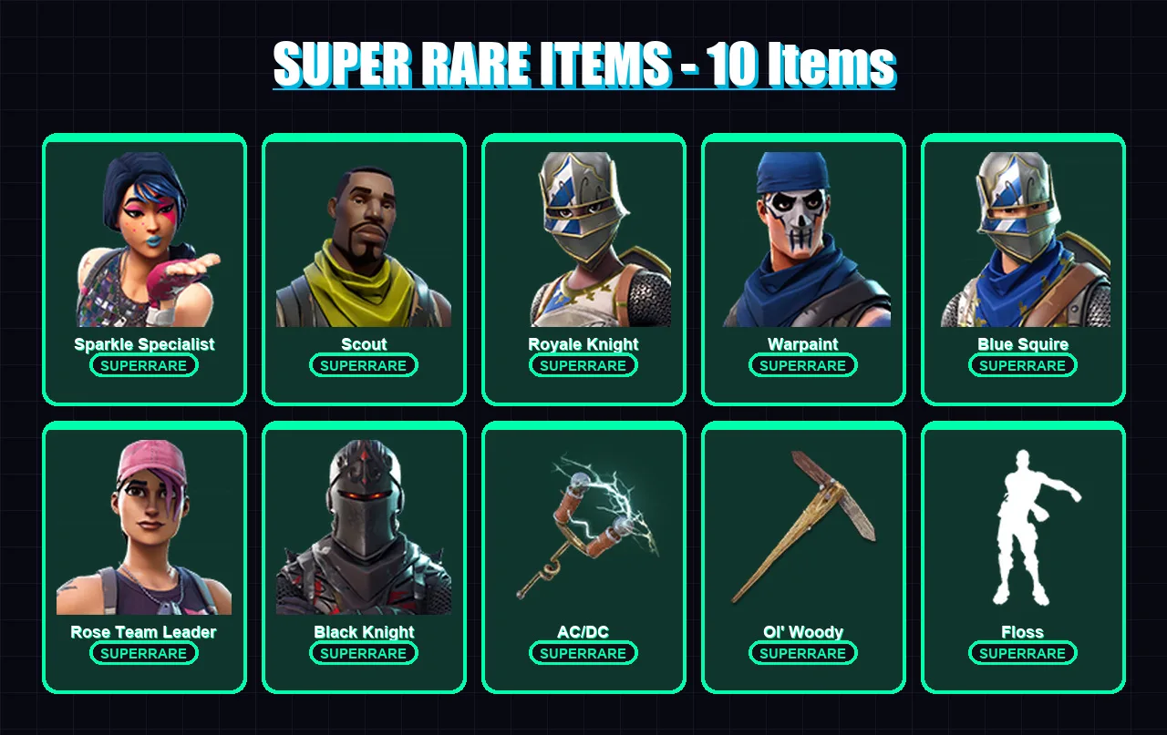 [PC/XBOX/PSN] | Sparkle Specialist | Scout | Royale Knight | Warpaint | Blue Squire | 13 skin | 15 pickaxe | 9 emote | 19 glider | Lv94