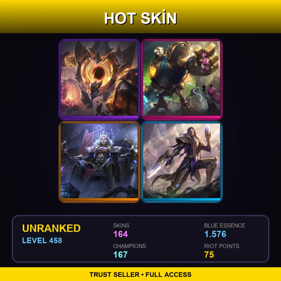 LAS | Lv458 | Unranked | 164 Skin | 167 Champ — Soaring Sword Fiora