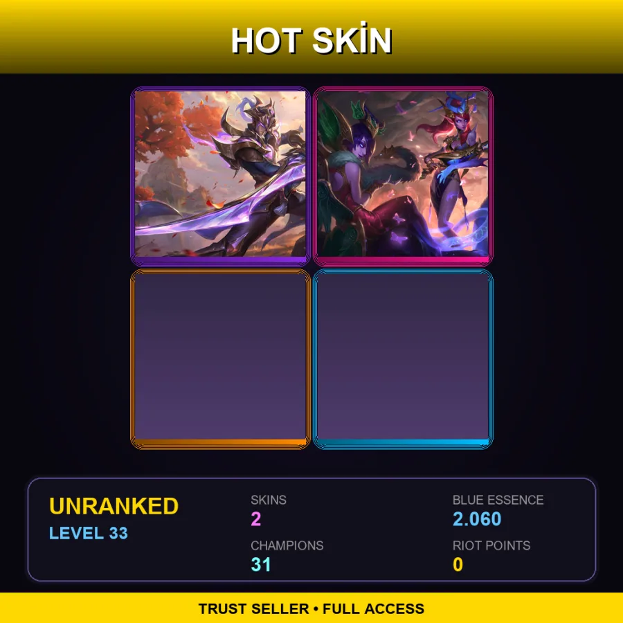RU | Victorious Master Yi | Lunar Wraith Caitlyn | 2 Skin | 31 Champ | Lv33