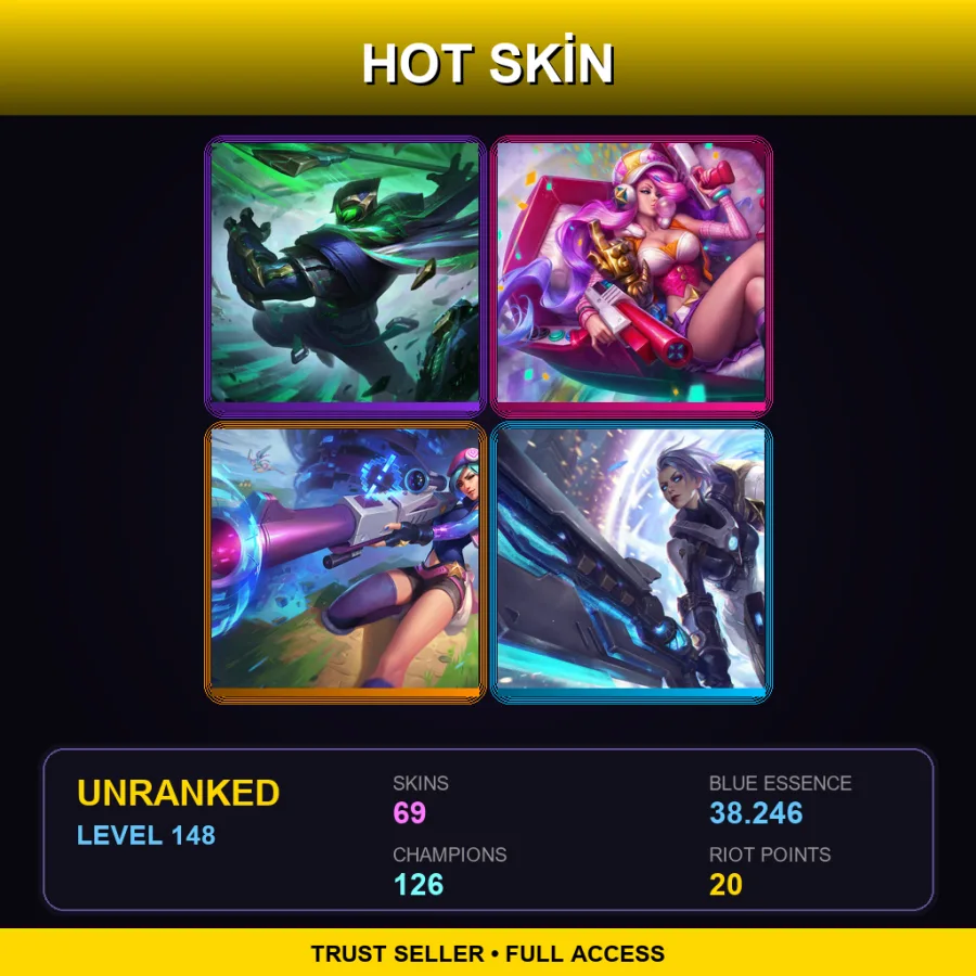 ME | Lv148 | Unranked | 69 Skin | 126 Champ with Akali