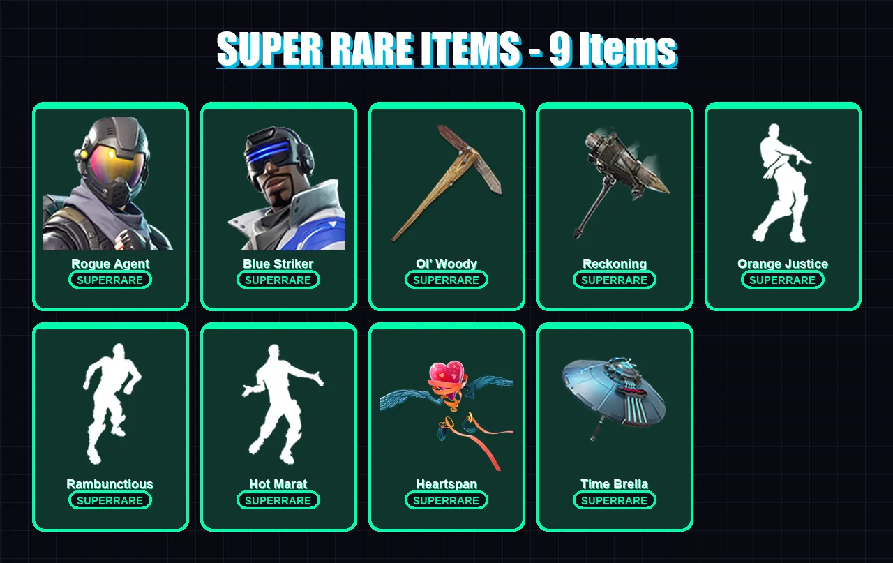 [PC/XBOX] | Rogue Agent | Blue Striker | Valor | Luxe | A.I.M. | 78 skin | 68 pickaxe | 63 emote | 64 glider | Lv898