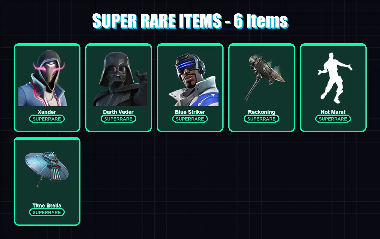 [PC/XBOX] | Xander | Darth Vader | Blue Striker | Peter Griffin | Renzo the Destroyer | 133 skin | 152 pickaxe | 112 emote | 146 glider | Lv2239