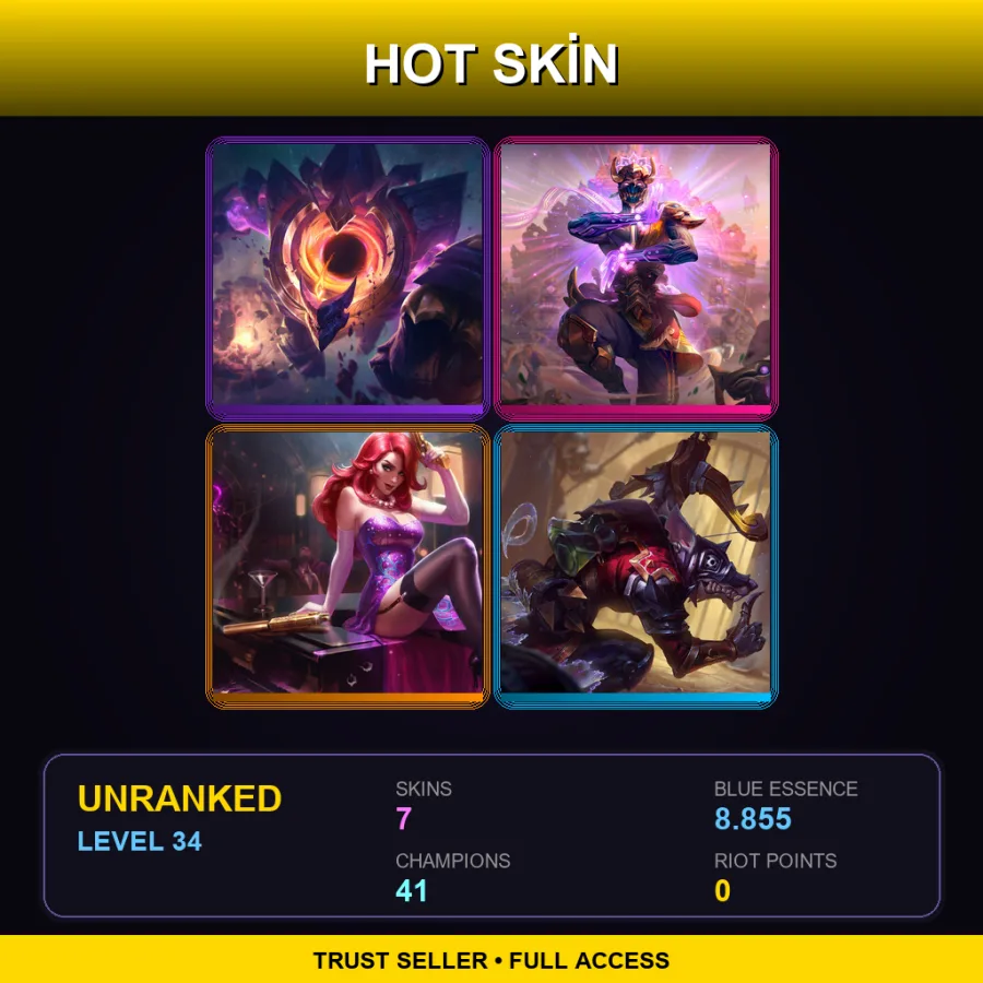 LAS | Lv34 | Unranked | 7 Skin | 41 Champ