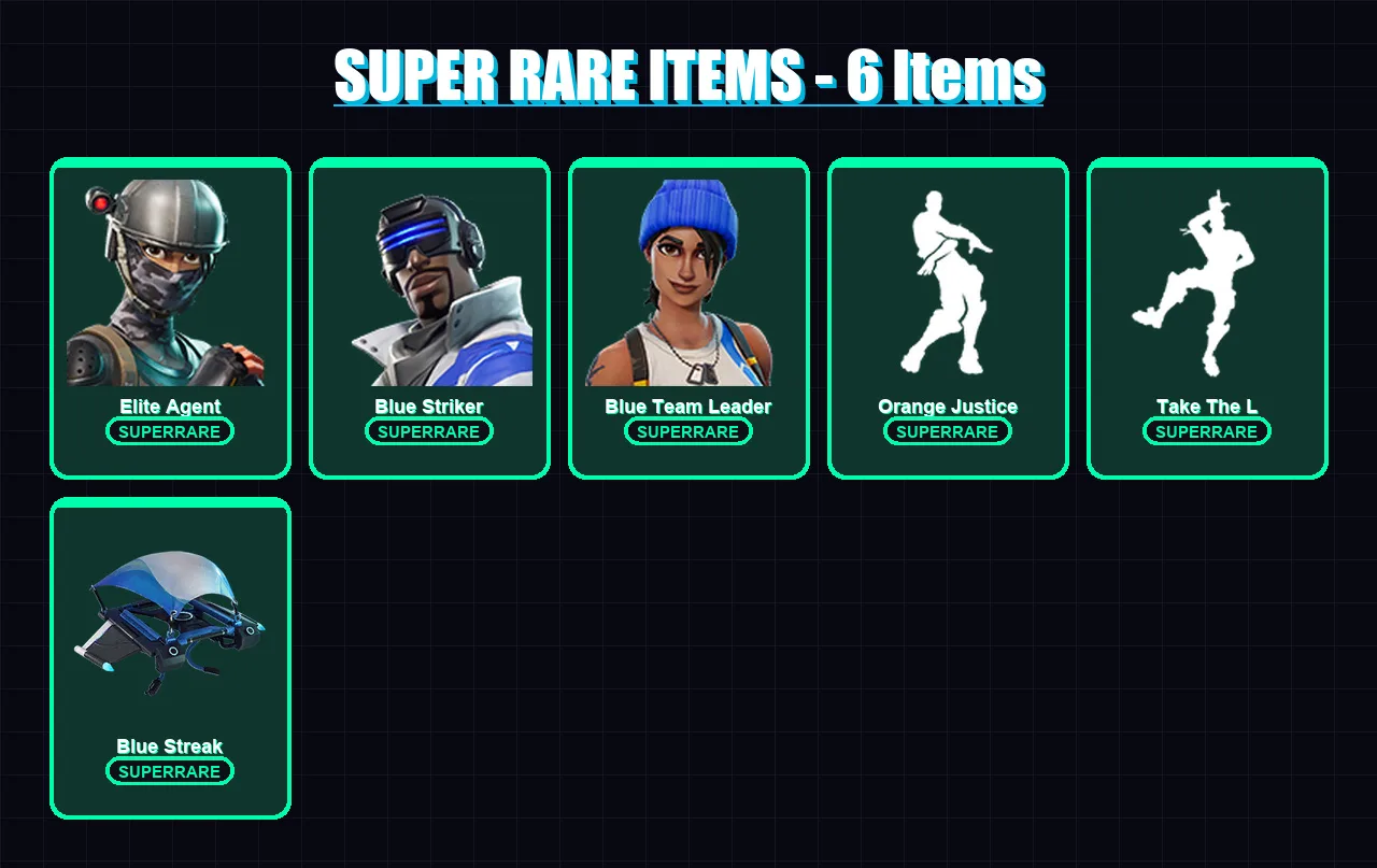 [PS4/PS5/XBOX/PC] | Elite Agent | Blue Striker | Blue Team Leader | Omega | Dark Voyager | 15 skin | 12 pickaxe | 13 emote | 10 glider | Lv167