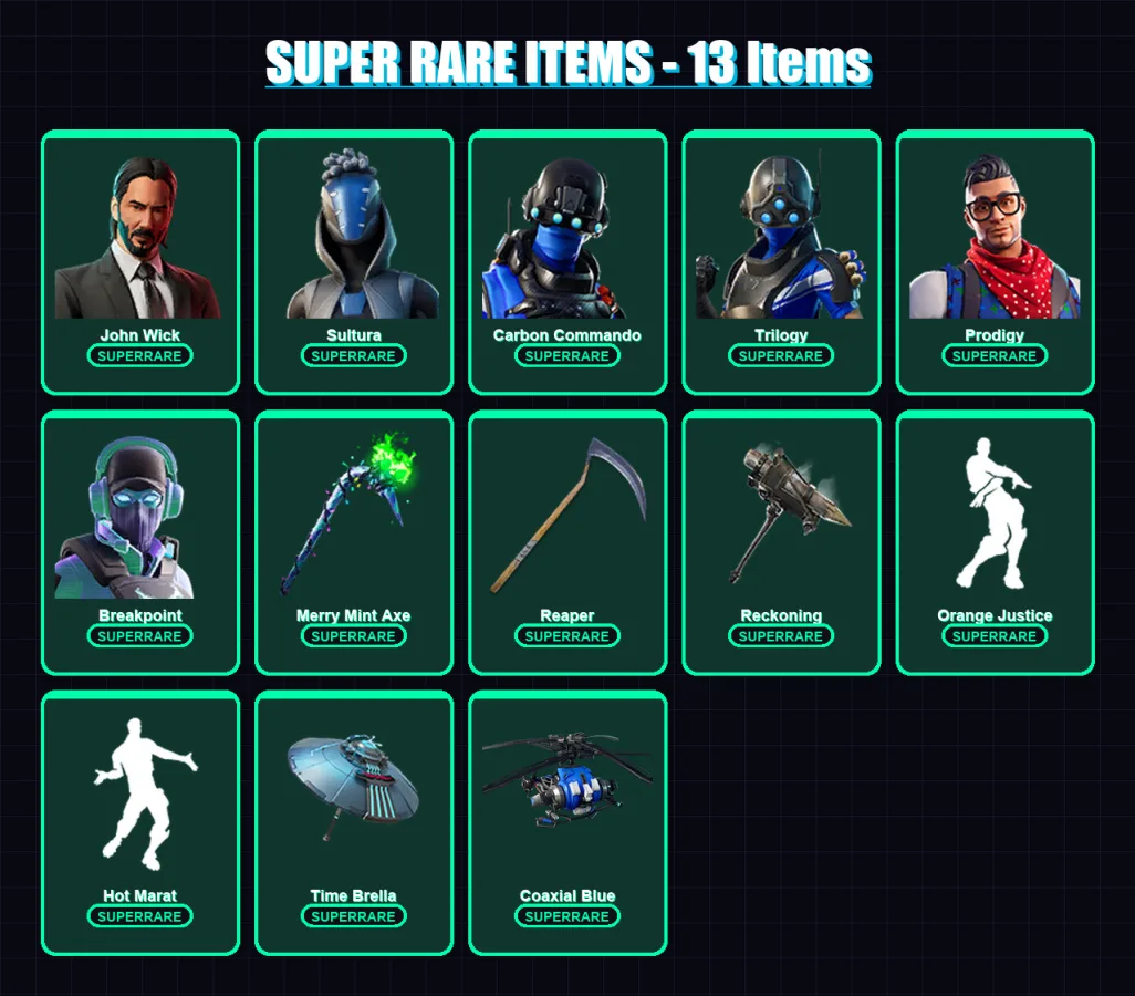 [PC/XBOX/PSN] | John Wick | Omega | Drift | Calamity | Dire | 152 skin | 168 pickaxe | 137 emote | 138 glider | Lv2162