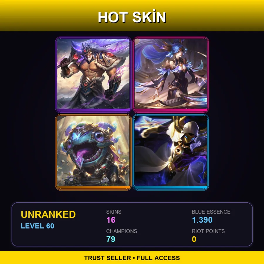 LAS | Lv60 | Unranked | 16 Skin | 79 Champ — Lunar Beast Alistar