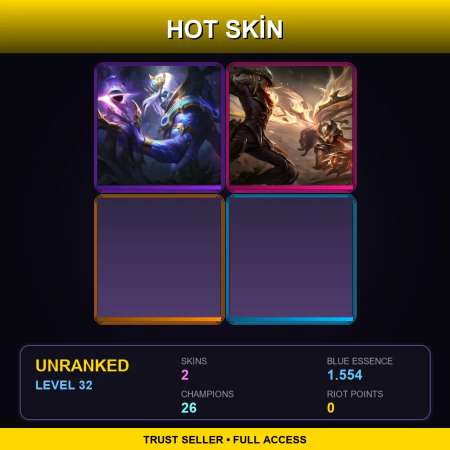 BR | Lv32 | Unranked | 2 Skin | 26 Champ
