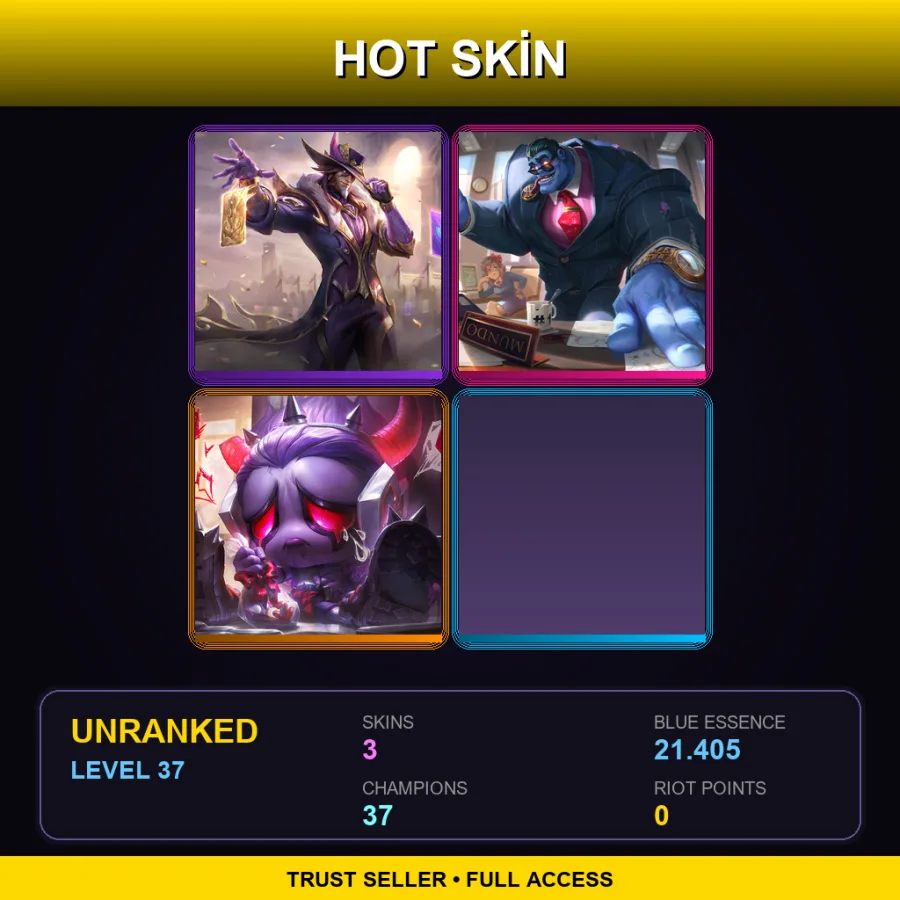 NA | Lv37 | Unranked | 3 Skin | 37 Champ — Heartache Amumu