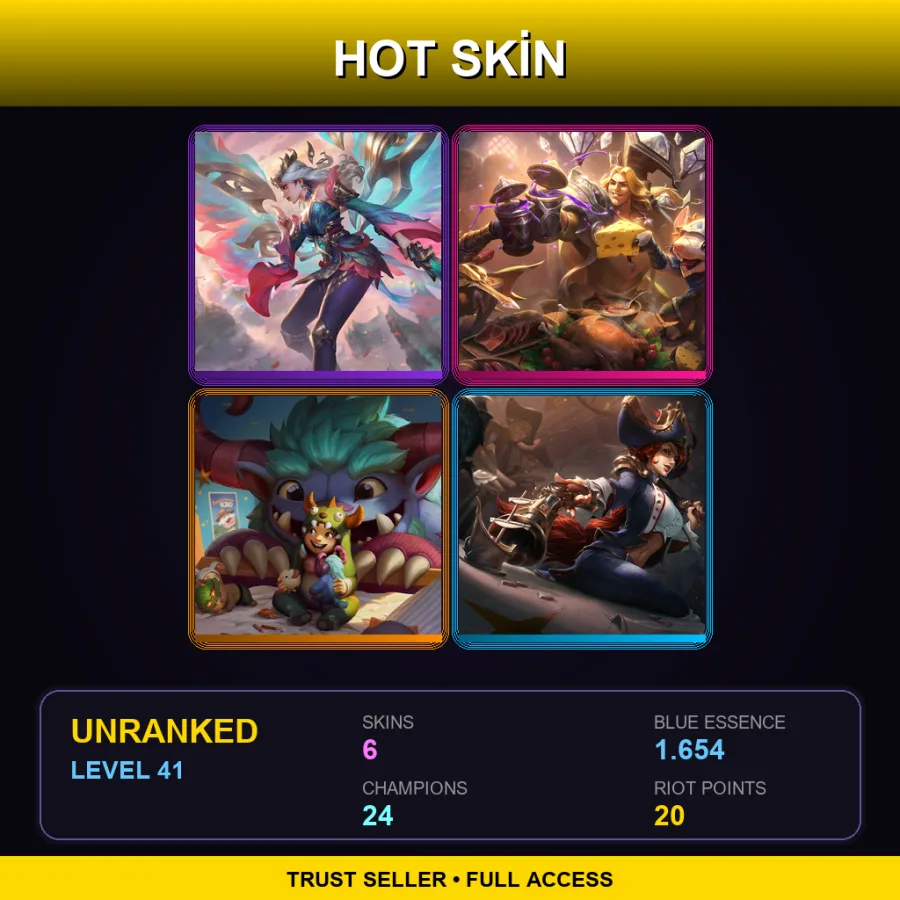 LAS | Lv41 | Unranked | 6 Skin | 24 Champ — Edg Zoe