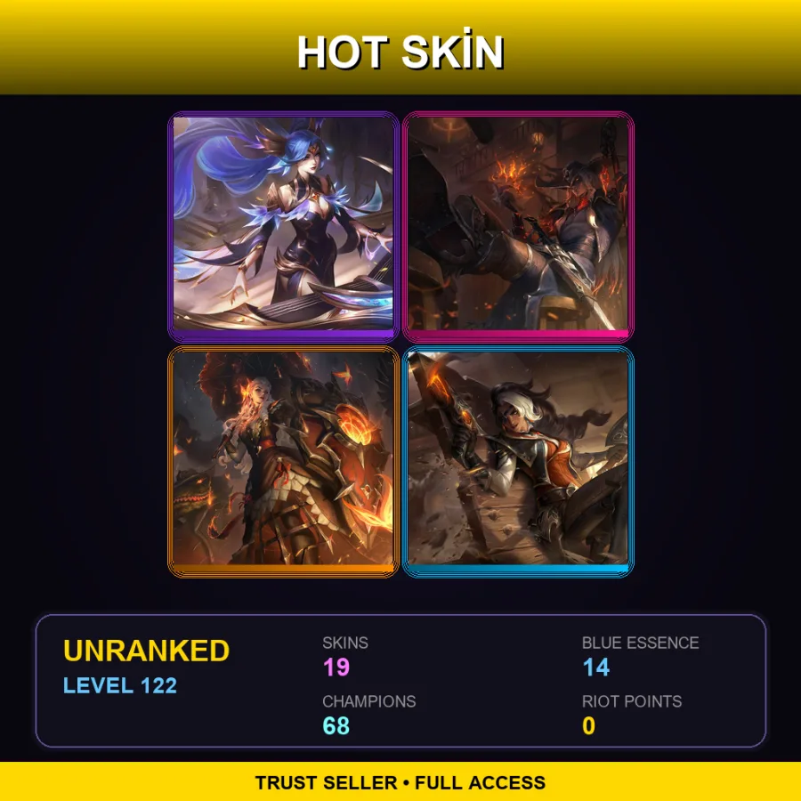 ME | Lv122 | Unranked | 19 Skin | 68 Champ