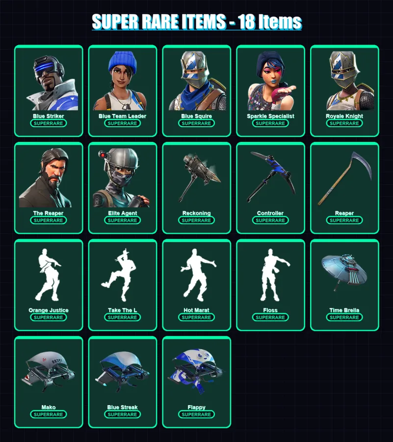 [PS4/PS5/PC] | Blue Striker | Blue Team Leader | Blue Squire | 46 skin | Lv1010