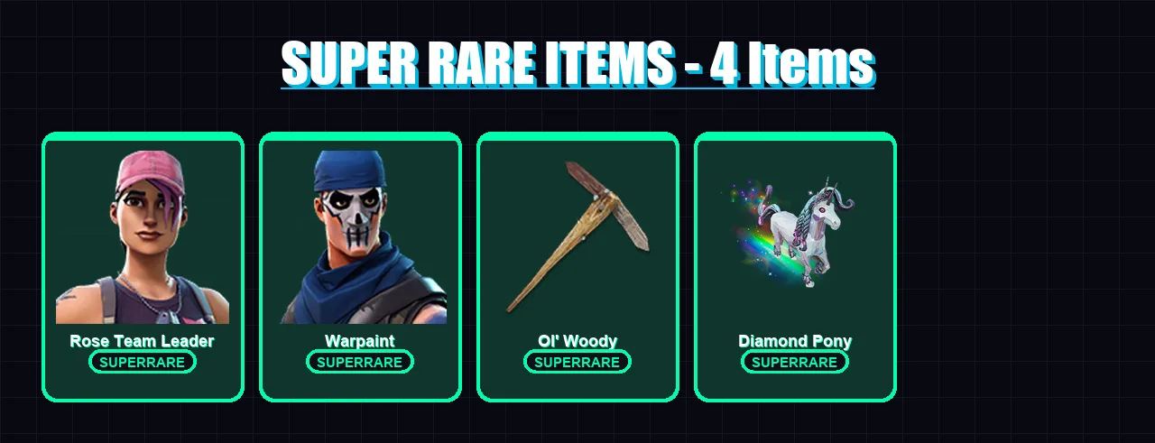 [PC/PSN] | Rose Team Leader | Warpaint | Amari | Lt. Evergreen | Wooly Warrior | 5 skin | 11 pickaxe | 9 emote | 11 glider | Lv108
