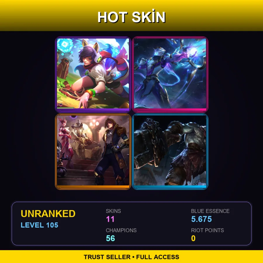 LAS | Lv105 | Unranked | 11 Skin | 56 Champ