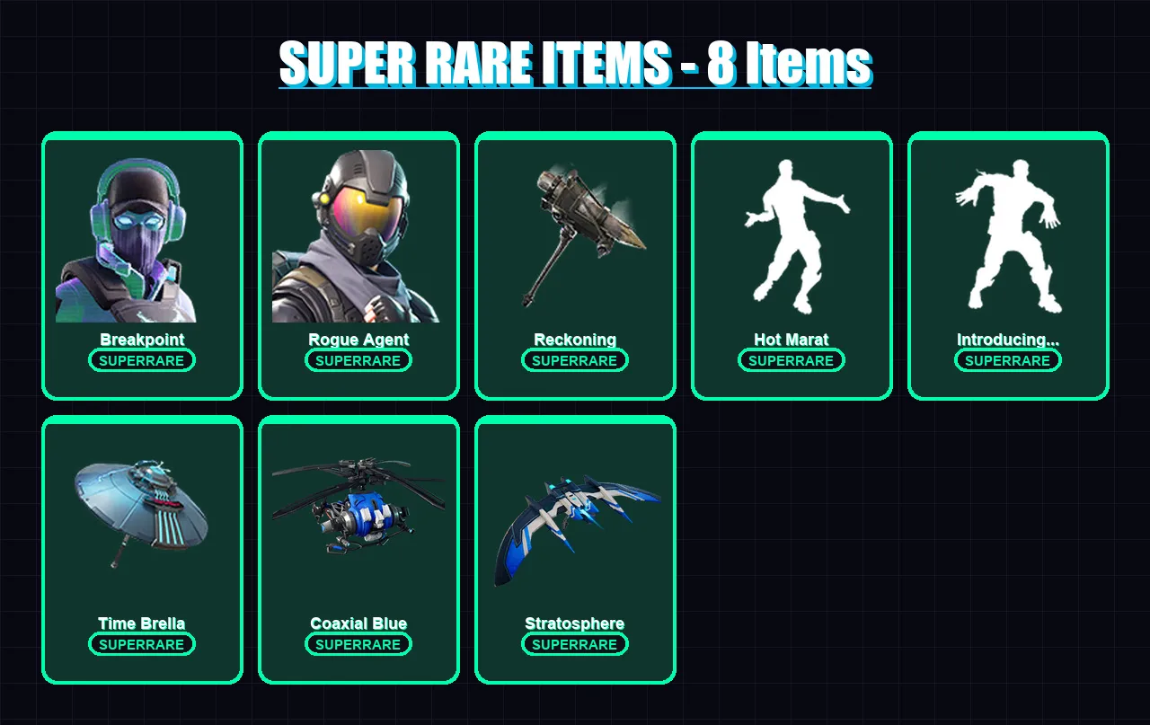 [PC/XBOX/PSN] | Breakpoint | Rogue Agent | Frozen Love Ranger | Red Knight | Sentinel | 61 skin | 45 pickaxe | 96 emote | 58 glider | Lv862