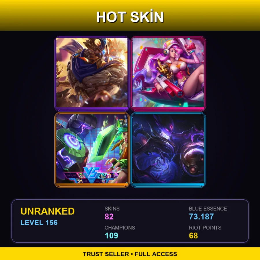 LAN | Lv156 | Unranked | 82 Skin | 109 Champ — Djinn Malzahar