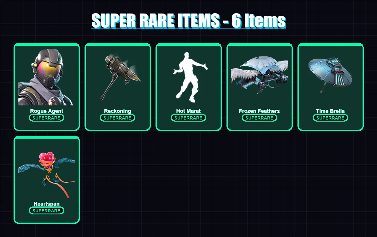 [PC/PSN] | Rogue Agent | Fate | Catalyst | Frozen Love Ranger | Dire | 95 skin | 155 pickaxe | 132 emote | 131 glider | Lv2077 — Fortnite account