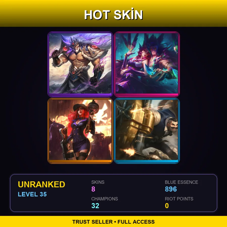 TR | Lv35 | Unranked | 8 Skin | 32 Champ — Space Groove Nami
