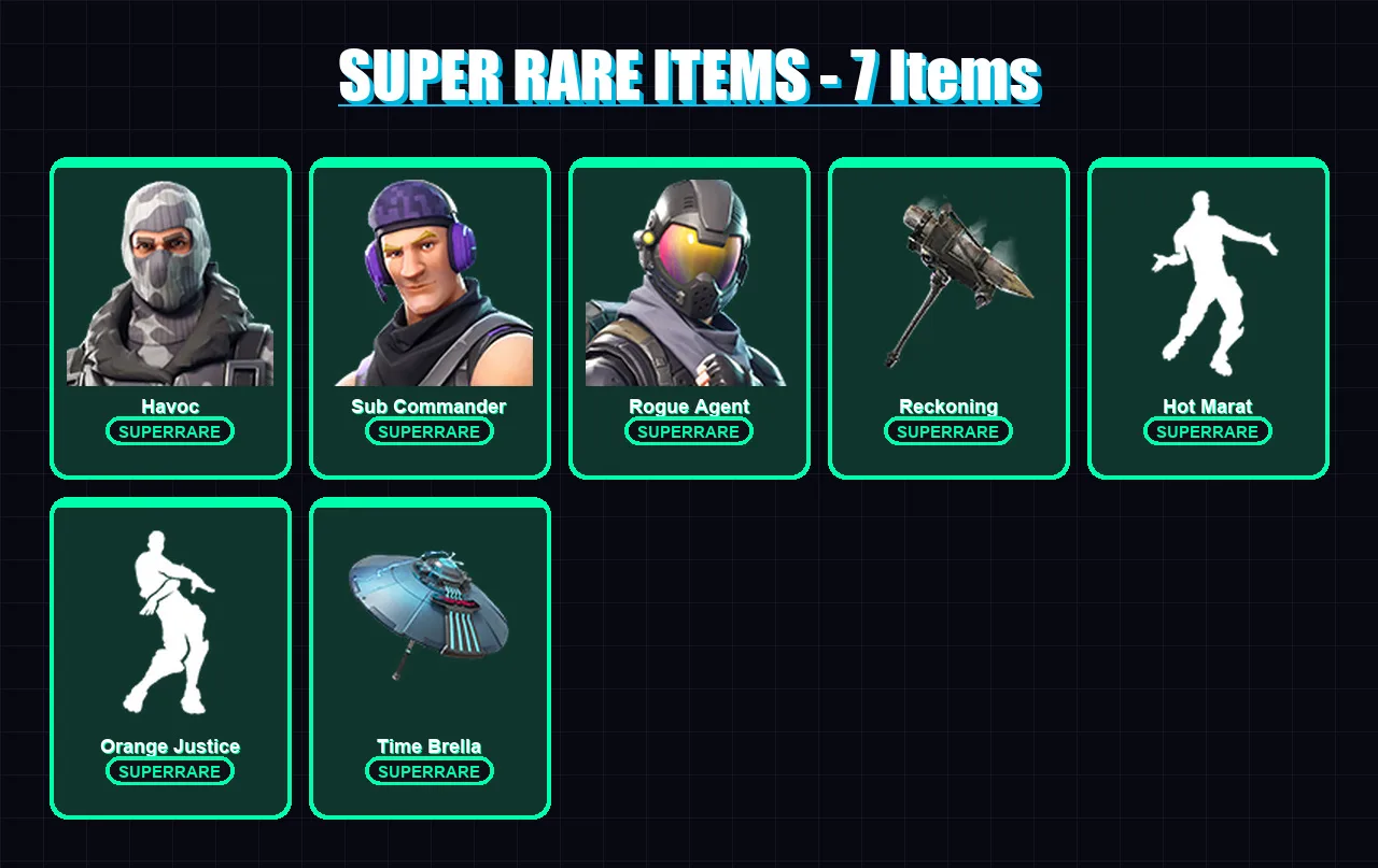 [PC/PSN] | Havoc | Sub Commander | Rogue Agent | The Prisoner | Spectra Knight | 80 skin | 84 pickaxe | 84 emote | 81 glider | Lv1159