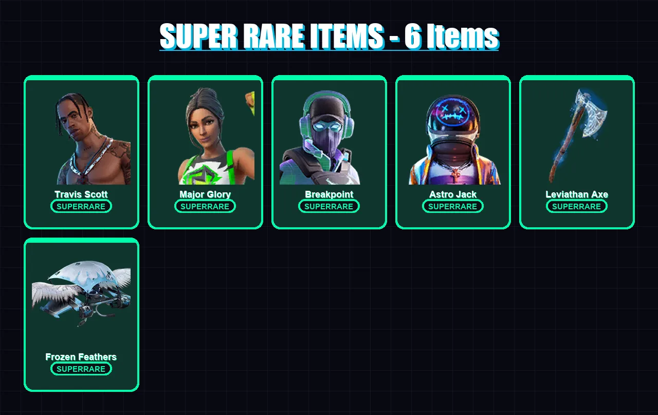 [PC/XBOX/PSN] | Travis Scott | Major Glory | Breakpoint | Astro Jack | Galaxy Scout | 123 skin | 83 pickaxe | 62 emote | 55 glider | Lv1123