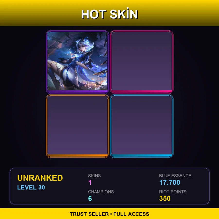 TW | Lv30 | Unranked | 1 Skin | 6 Champ