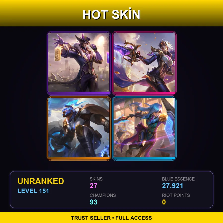 LAN | Lv151 | Unranked | 27 Skin | 93 Champ — Psyops Sona