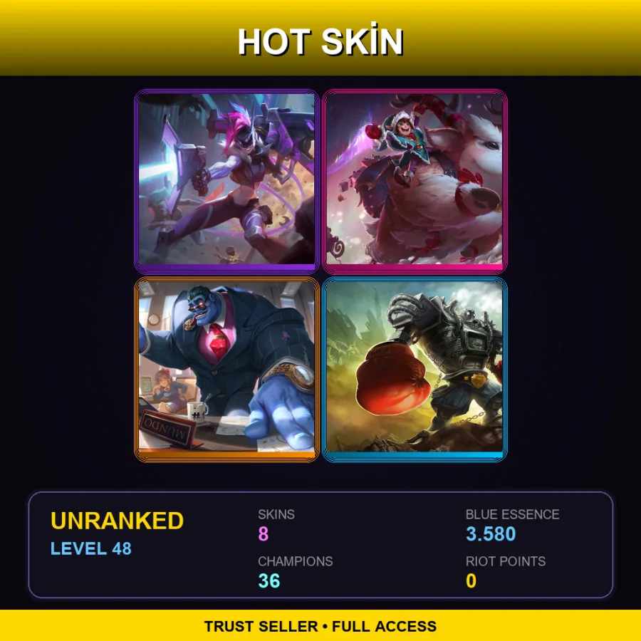 EUNE | Lv48 | Unranked | 8 Skin | 36 Champ
