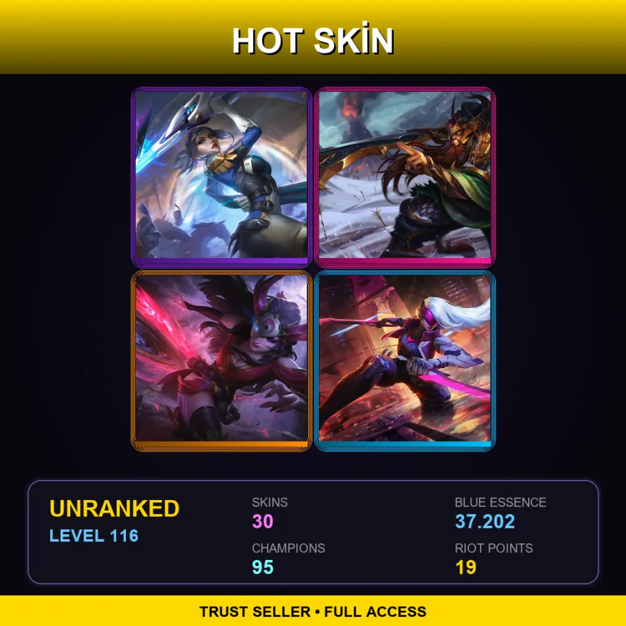 SG | Lv116 | Unranked | 30 Skin | 95 Champ — Panda Teemo