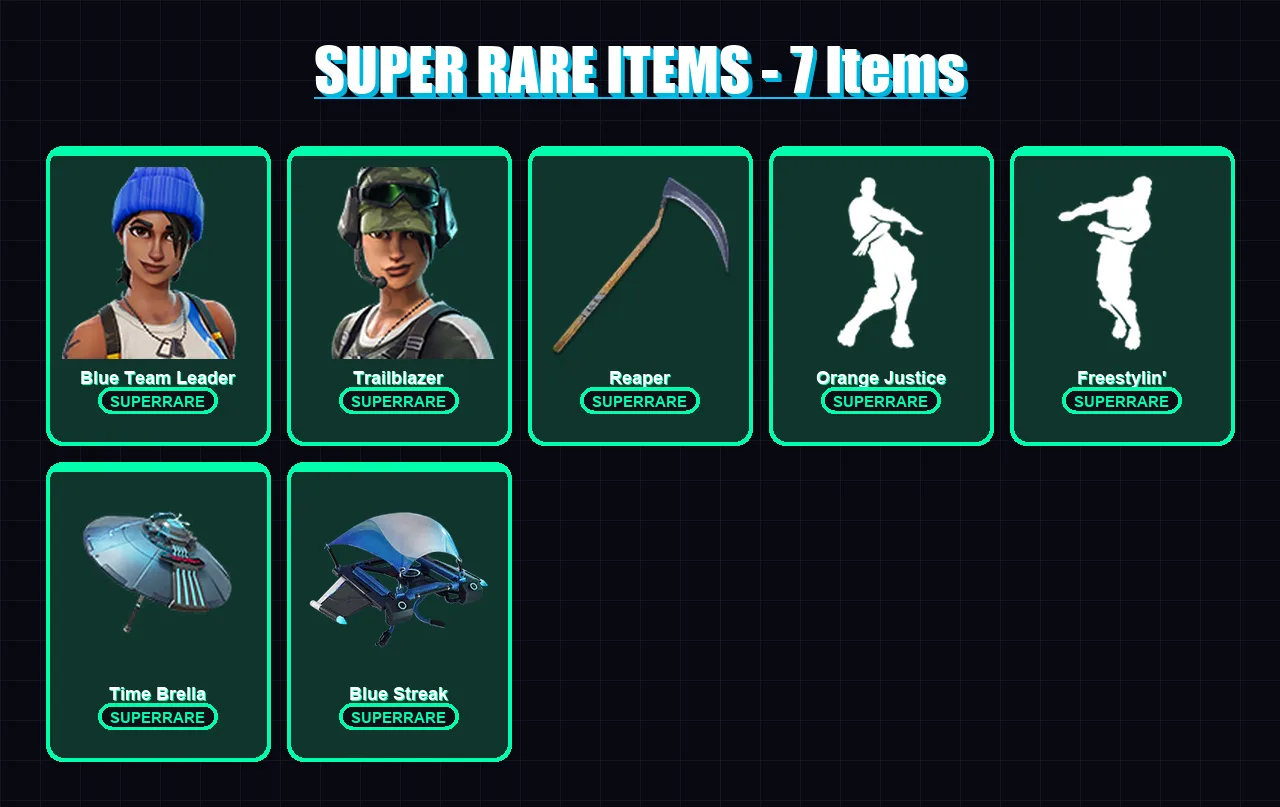 [PS4/PS5/XBOX/PC] | Blue Team Leader | Trailblazer | Eternal Knight | Deadpool | Sorana | 60 skin | 99 pickaxe | 65 emote | 89 glider | Lv1457