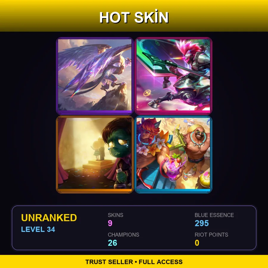 JP | Lv34 | Unranked | 9 Skin | 26 Champ