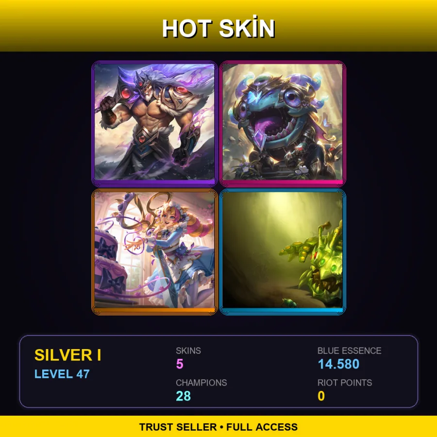 LAS | Lv47 | Silver I | 5 Skin | 28 Champ