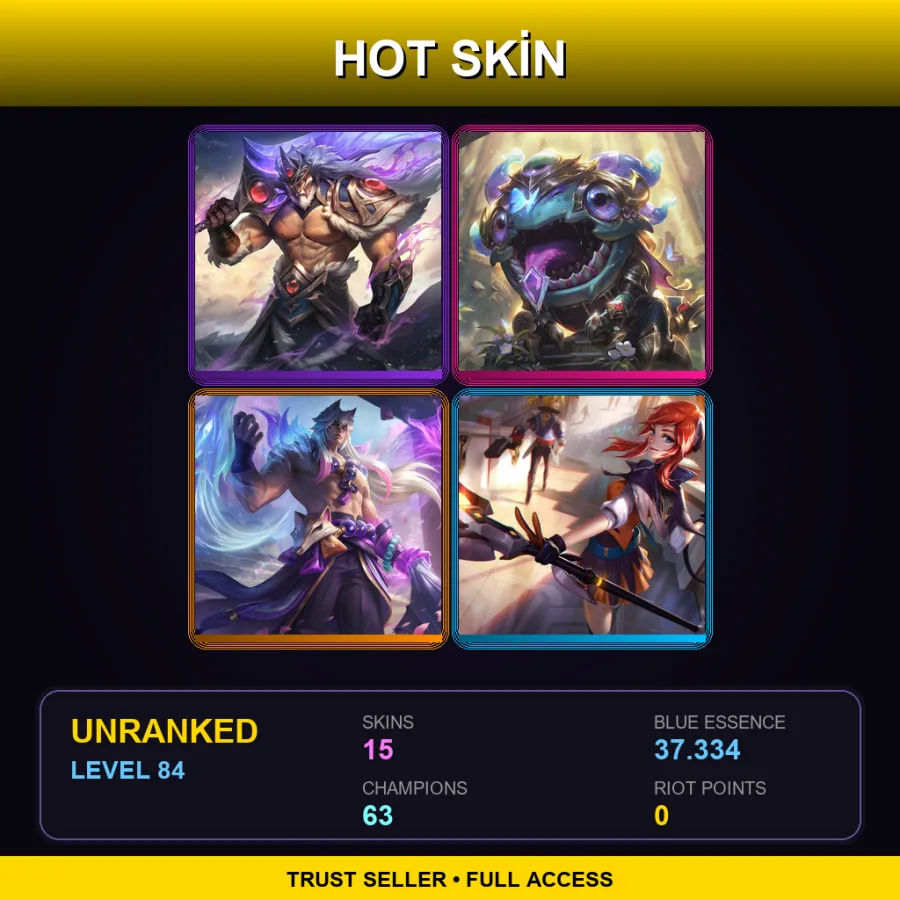 SG | Lv84 | Unranked | 15 Skin | 63 Champ — Renektoy