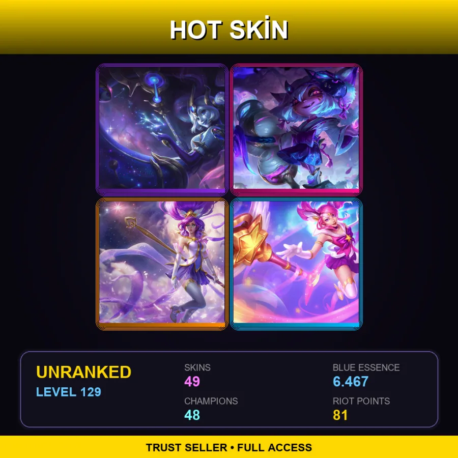 NA | Lv129 | Unranked | 49 Skin | 48 Champ