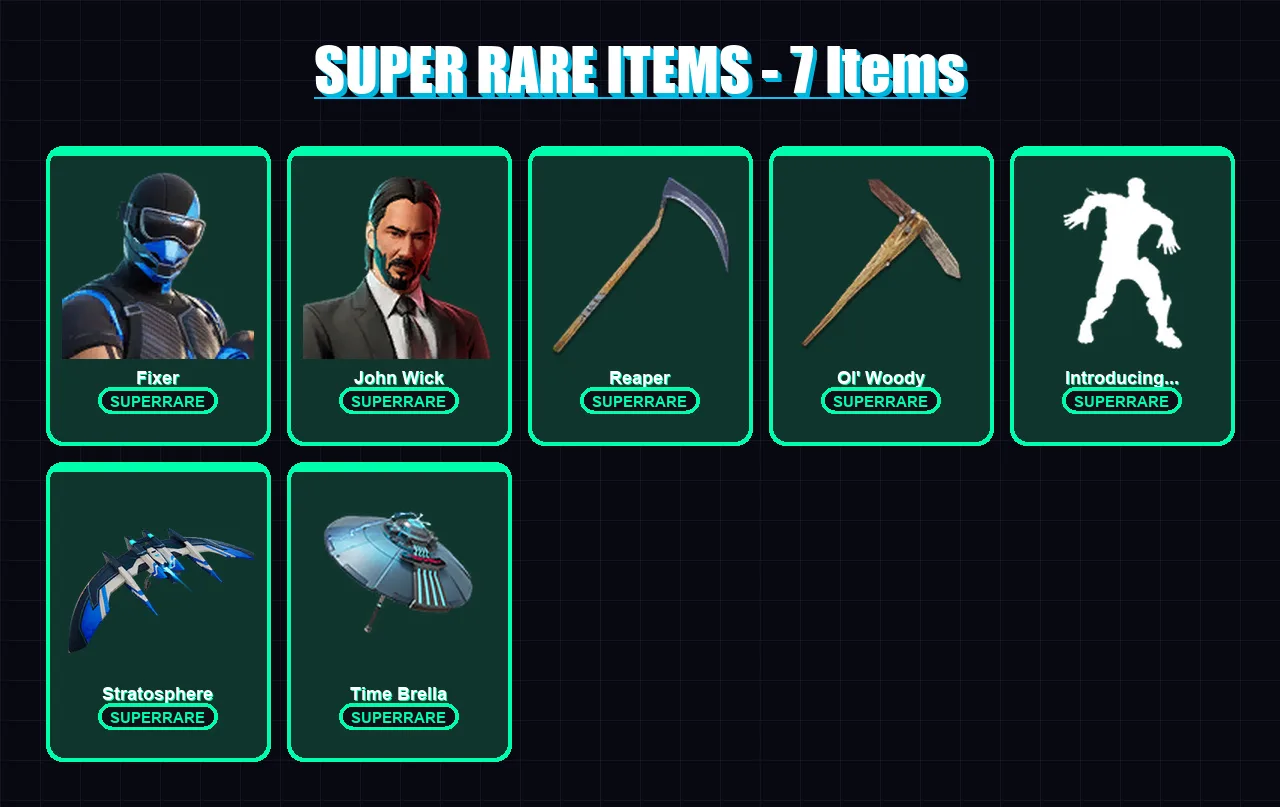[PS4/PS5/XBOX/PC] | Fixer | John Wick | Era | Snap | Zeus | 178 skin | 217 pickaxe | 165 emote | 159 glider | Lv3225