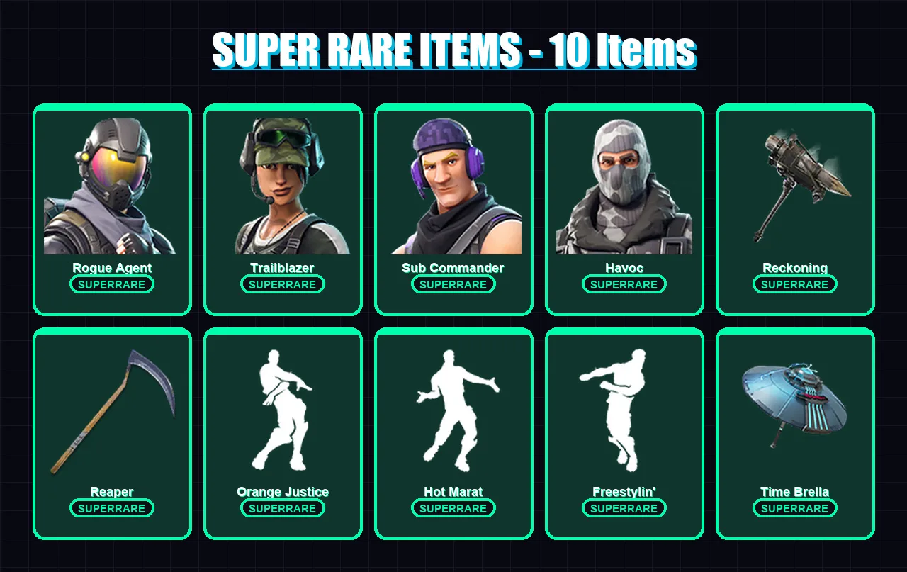 [PS4/PS5/XBOX/PC] | Rogue Agent | Trailblazer | Sub Commander | Havoc | A.I.M. | 47 skin | 56 pickaxe | 58 emote | 58 glider | Lv968