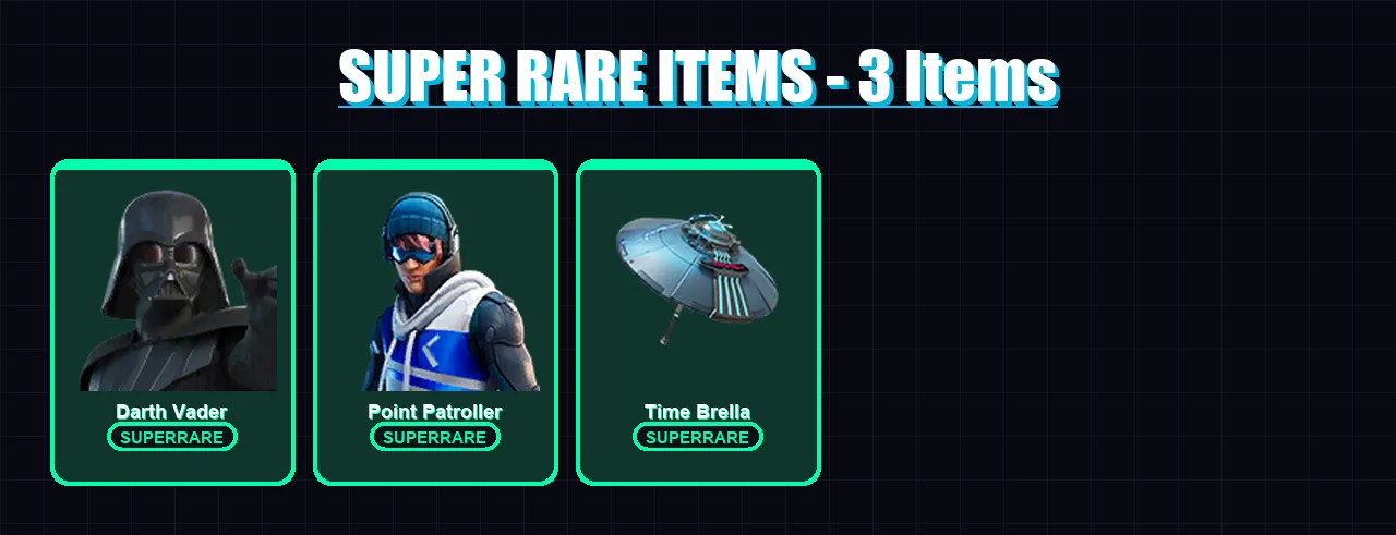 [PS4/PS5/XBOX/PC] | Darth Vader | Point Patroller | Predator | Spire Assassin | Snap | 100 skin | 115 pickaxe | 74 emote | 107 glider | Lv1591