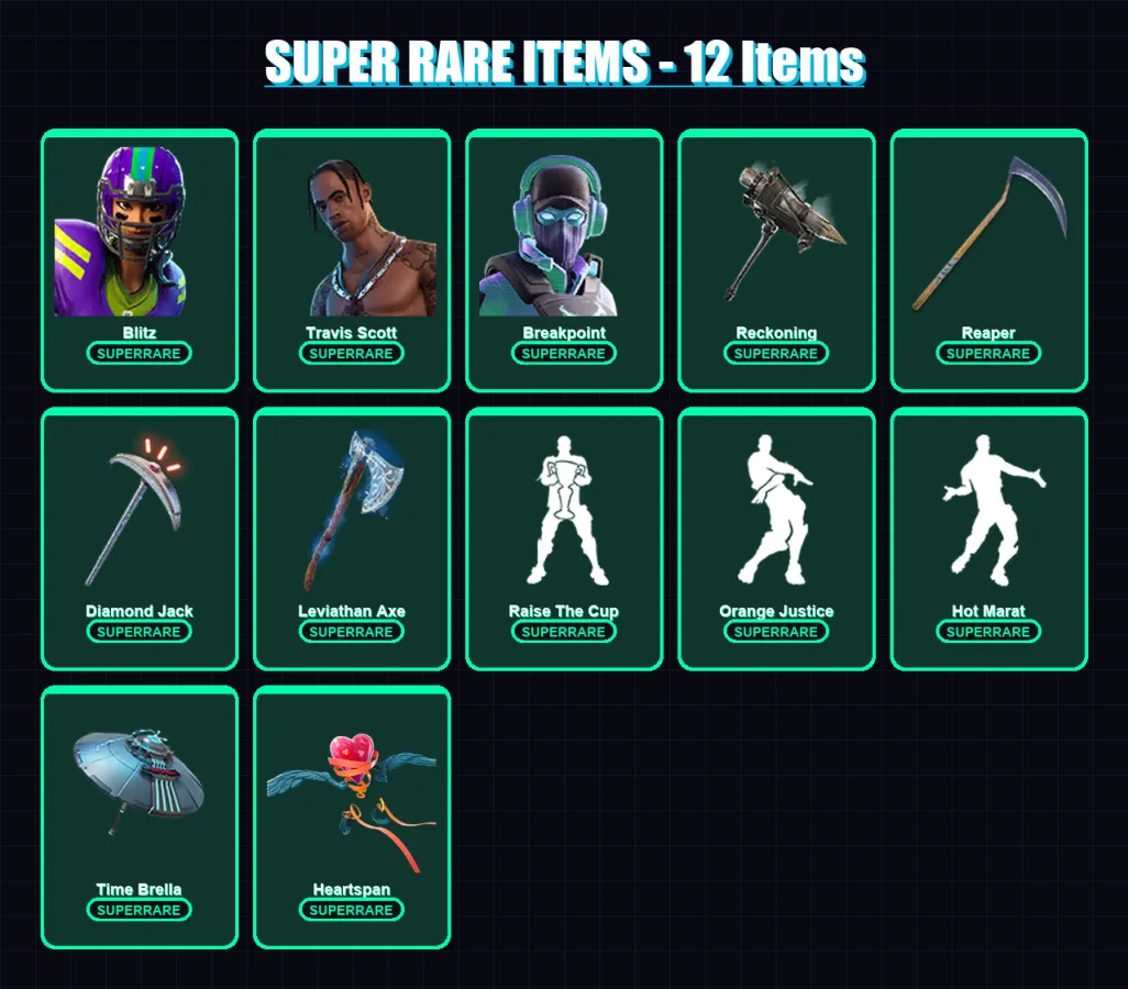 [PC/XBOX/PSN] | Blitz | Travis Scott | Breakpoint | Vi | Galaxia | 267 skin | 256 pickaxe | 185 emote | 199 glider | Lv3327