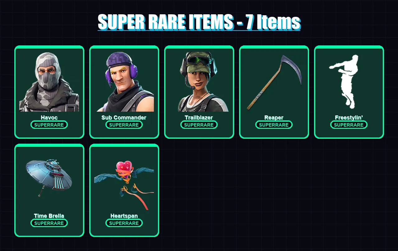 [PC/PSN] | Havoc | Sub Commander | Trailblazer | Ruin | Blackheart | 77 skin | 79 pickaxe | 77 emote | 83 glider | Lv1129