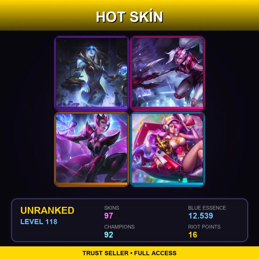 BR | Lv118 | Unranked | 97 Skin | 92 Champ