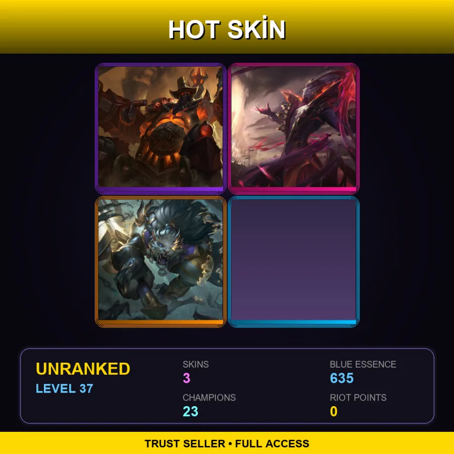 EUNE | Lv37 | Unranked | 3 Skin | 23 Champ