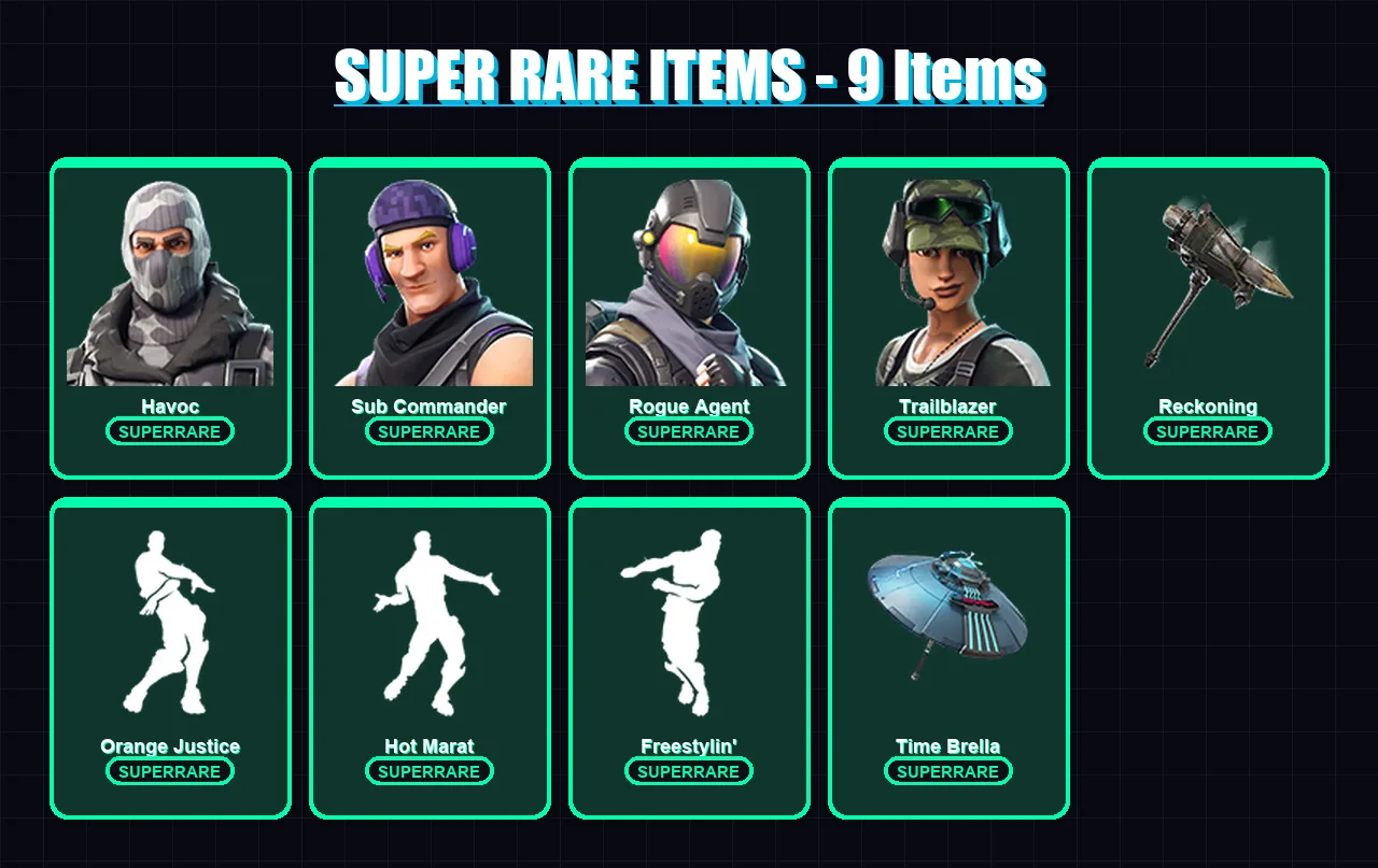 [PC/XBOX/PSN] | Havoc | Sub Commander | Rogue Agent | Trailblazer | Gear Specialist Maya | 41 skin | 42 pickaxe | 49 emote | 51 glider | Lv717