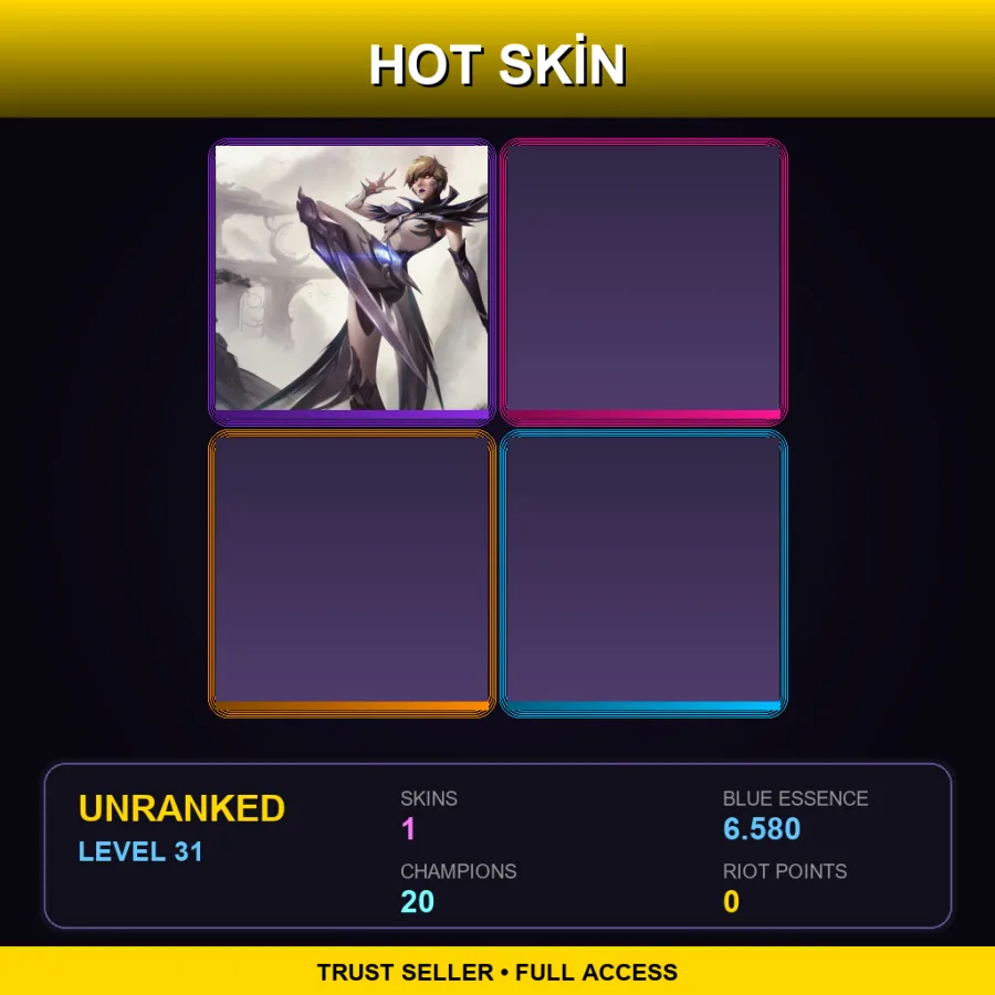 BR | Lv31 | Unranked | 1 Skin | 20 Champ
